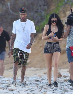 celebssyle:  Kylie and Tyga in Mexico last week 