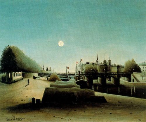 artist-rousseau: A View of the Ile Saint Louis from Port Saint Nicolas Evening by Henri Rousseau Siz