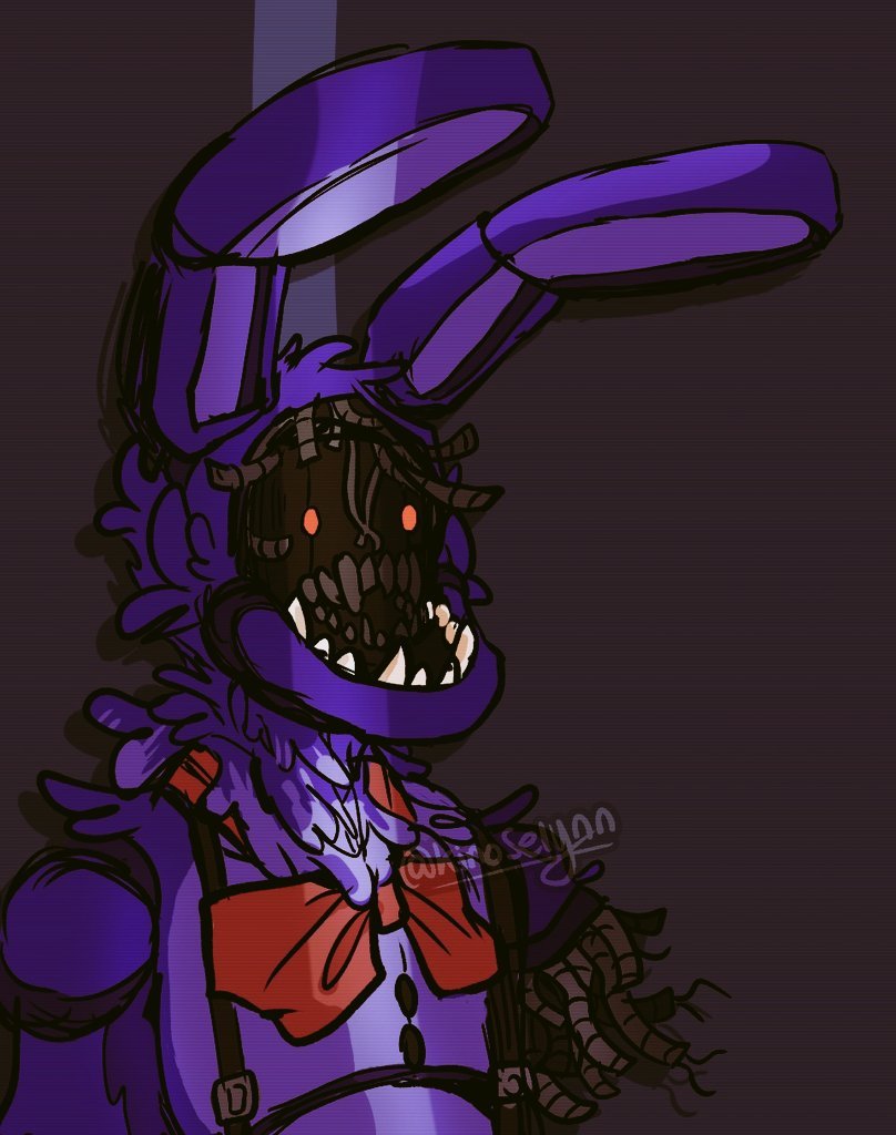 Bunnii🏳️‍🌈 on X: [TW Some blood] . . . Ba-dump, Withered Chica and lil  'ol Susie! I cant background., #Fnaf #witheredchica #fnaffanart #art # fanart