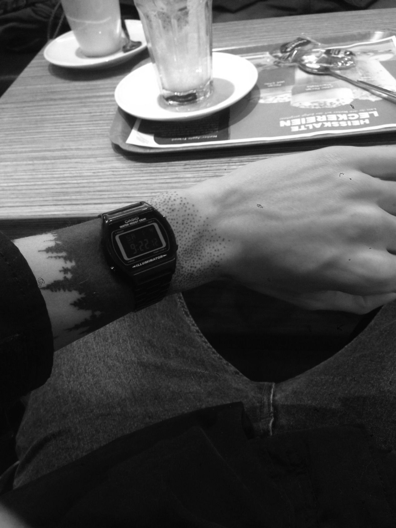 marcelxo:  I can never wear a watch again, it kinda destroys my whole tattoo UGH