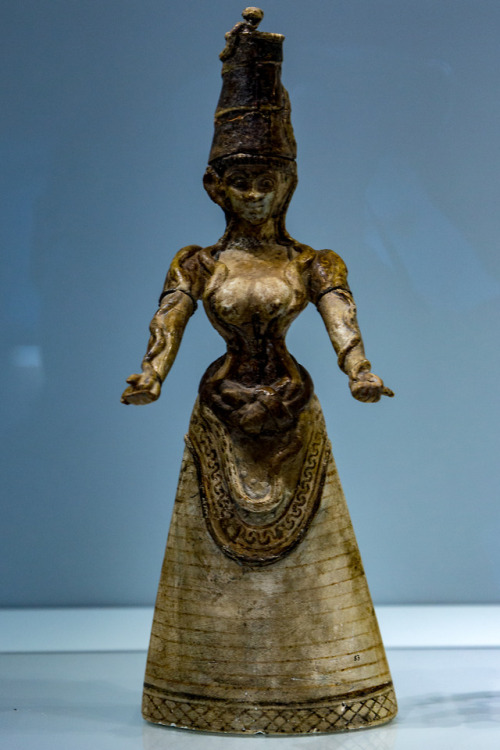 The woman and the snake No 2.A figure of a snake goddess found in the Minoan palaces, Crete 2018