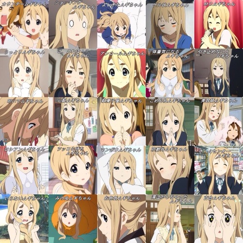 The many forms of everyone’s favourite Mugi! Translations, row by row Counter Mugi-chan, Shock