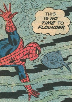 transmissionsgeekroom:  No time to flounder. Spidey Super Stories #37, November 1978 Don Perlin and Michael Siporin 