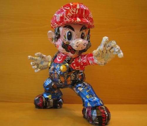 mymodernmet:  Japanese artist Makaon transforms discarded aluminum cans into delightful sculptures of iconic characters like Mario, Yoshi, Pikachu, and others. 