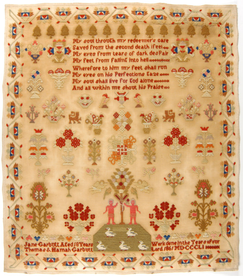 philamuseum:“Without a Stitch: Adam and Eve in Samplers,” on view in gallery 271, explores schoolgir