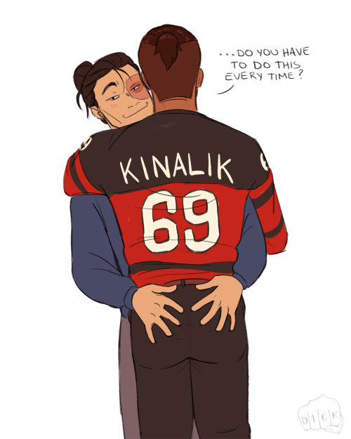 dickpuncherdraws:ever since i wrote victory lap i have not been able to stop thinking about hockey butt sokka