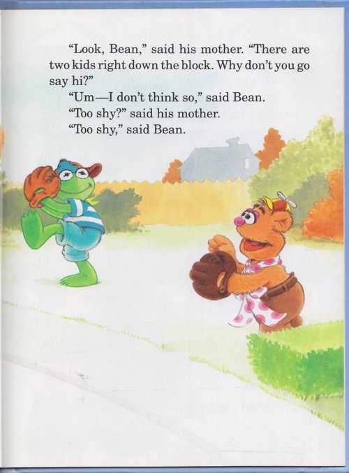 hannabarberabooks:  Jim Hensons Muppets New in Town: A Book About Shyness by Ellen Weiss Joel Schick