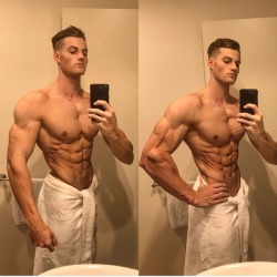 fuspena:  bicepsinsleeves:I Don’t know what I like more, His Massive Arms, the amazingly wide Lat’s Spread, his Gigantic Pecs, Washboard Abs, or those tree trunk legs! @Carltonloth is a perfect 10/10  Carlton 