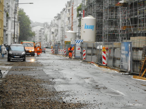 Schutt vom Beverbach in der Bismarckstraße, Aachen (Juli 2021)NoltAfoto