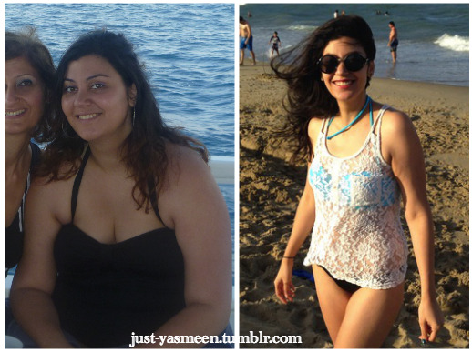 just-yasmeen:  Spring 2012 - Summer 2014(between 90-100lbs lost) I know that the