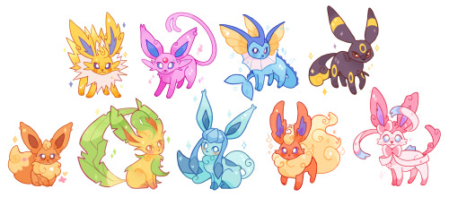 toastchild:Some eevee stickers for the soul &lt;33