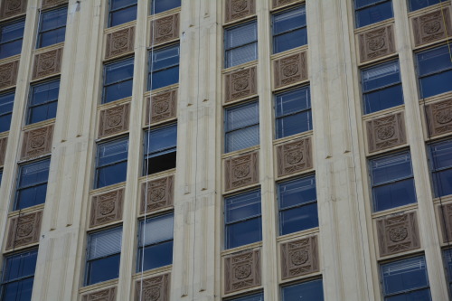 This is called the Sterick Building. It has been vacant since the 1980s, and as you can see by the p