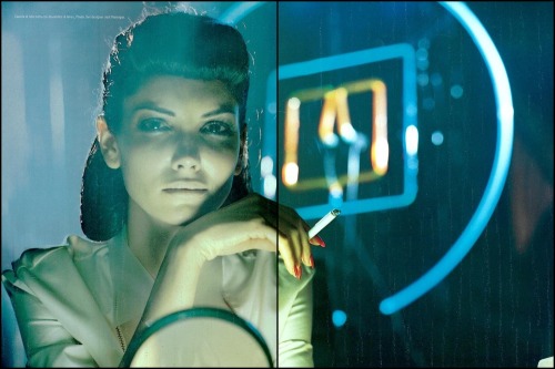 cassettefuturism87: The “Tears in Rain” photo shoot inspired by Blade Runner,