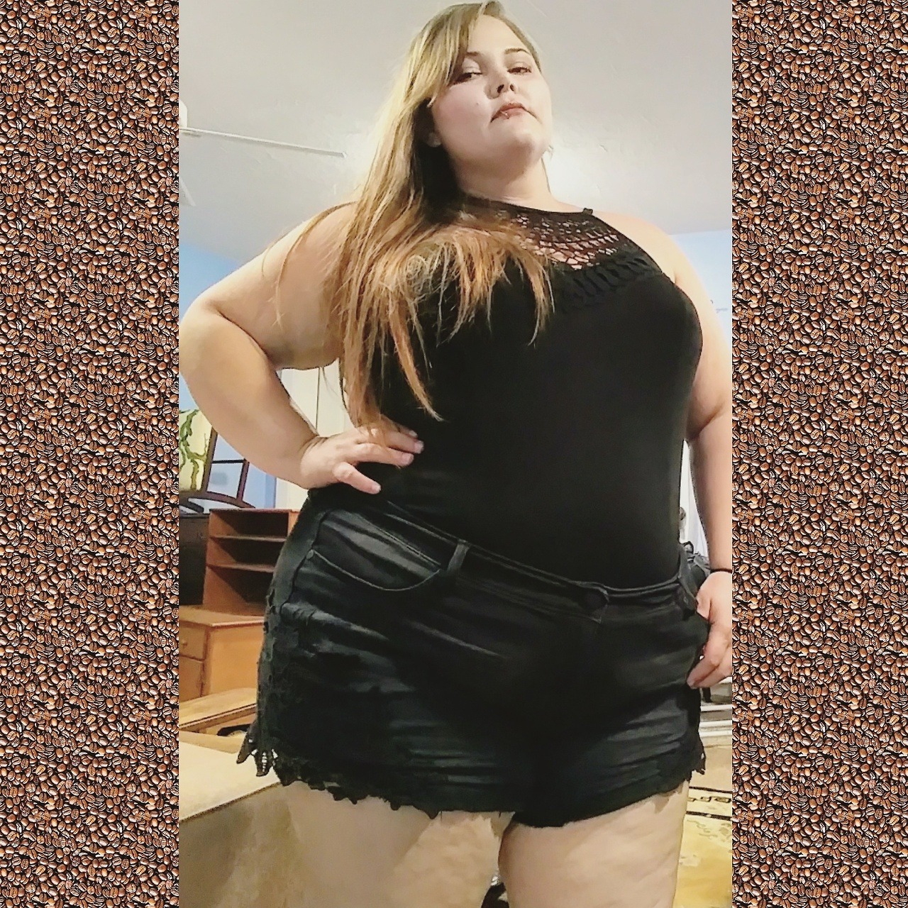 x8xdarkrosex8x:  Finally back! 💜💜💜 #bbw #fatty #feedee