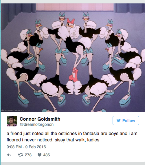 theshehulkproject: Link. Tweets: a friend just noted all the ostriches in fantasia