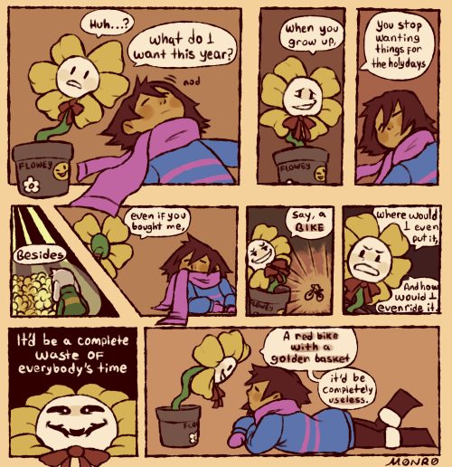 m0nr0: He looked like he was asking for it Based on Undertale’s (Flowey) Winter Dialogue 
