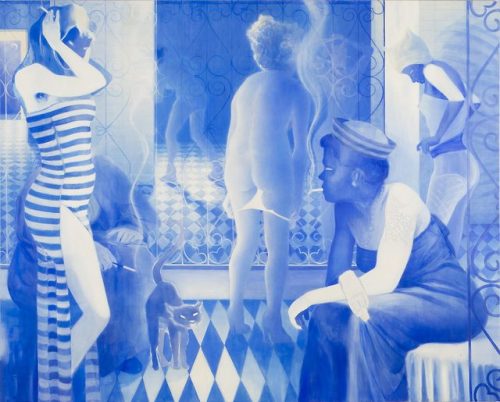 thunderstruck9: Lisa Brice (South African, b. 1968), Between This and That, 2017. Synthetic tempera,