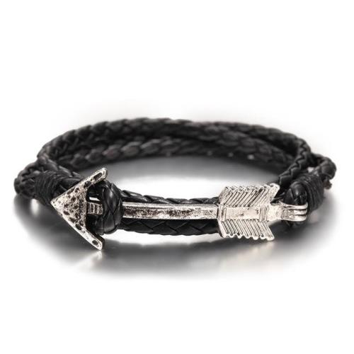 gentclothes:Leather Bracelet with Arrow Charm – Use code…