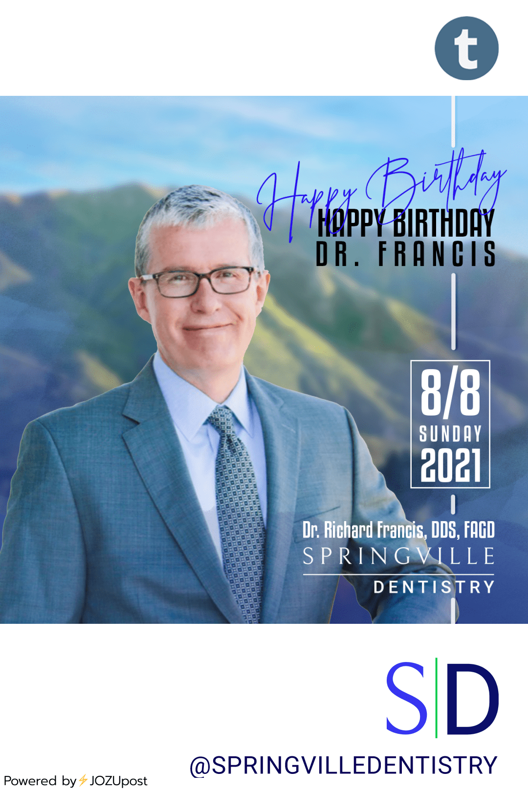 Happy Birthday, Dr. Richard Francis!
🎉🎂🎈🥳
It is the best to have Dr. Francis at Springville Dentistry. We love working with him!
Dr. Francis is a very talented, well educated, and skilled dentist with a great personality, good management and...
