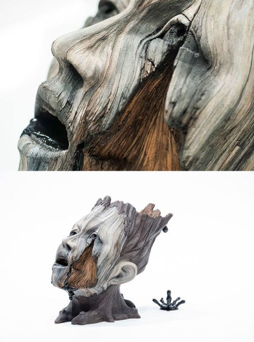 sffan: culturenlifestyle: Impressive Ceramic Sculptures by Christopher David White Look Like Wood Sc