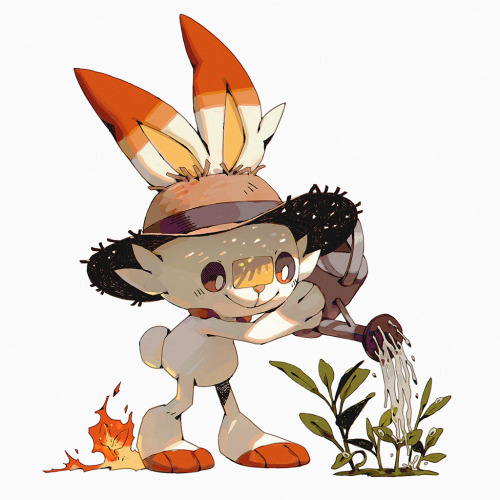 bluekomadori:gardener scorbunny