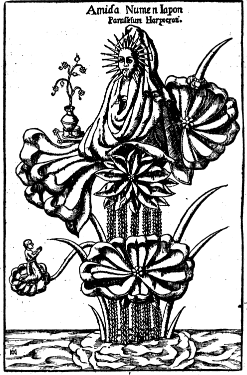 deathandmysticism:  Amida as Harpocrates, Athanasius Kircher, Oedipus Aegyptiacus, 1652