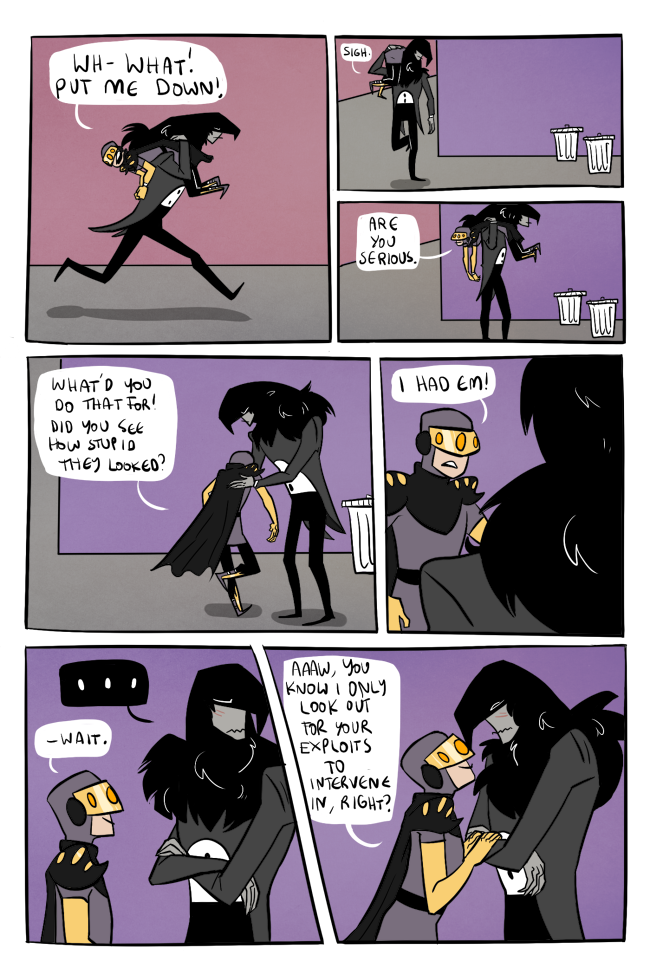 robotverve:  robotverve:  practicing comics??? the questionable morality of a superhero’s