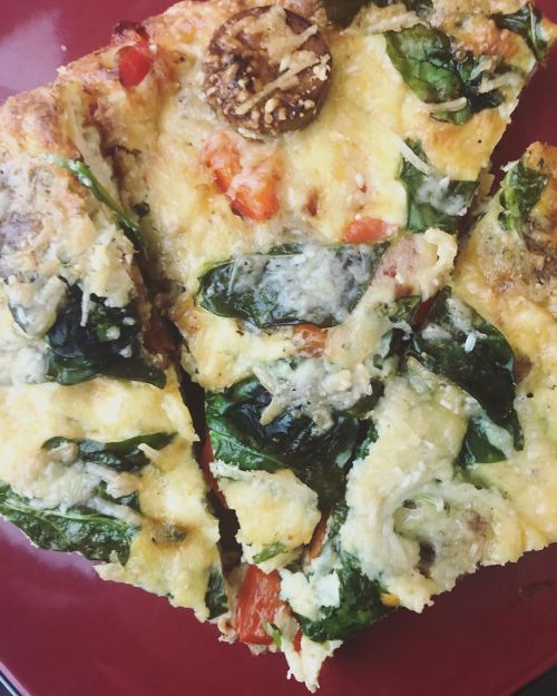 When I don’t feel like cooking, a frittata is always a good idea. You can our almost anything 