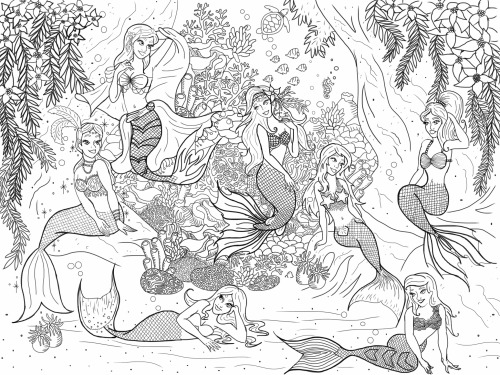  Happy Fishmas! We have a mermazing new coloring page of our ENTIRE mer-team thanks to the ever tale