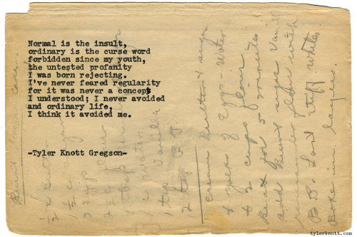 tylerknott: Typewriter Series #1498 by Tyler Knott Gregson Chasers of the Light & All The Words 