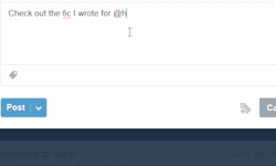 bookshop:  TIP: Tumblr has quietly unveiled @ notifications for users! Tumblr unveiled a basic feature on its platform today that will make many users happy—if they notice it. Did you know you can type @ to auto-link a username? You can! And as of