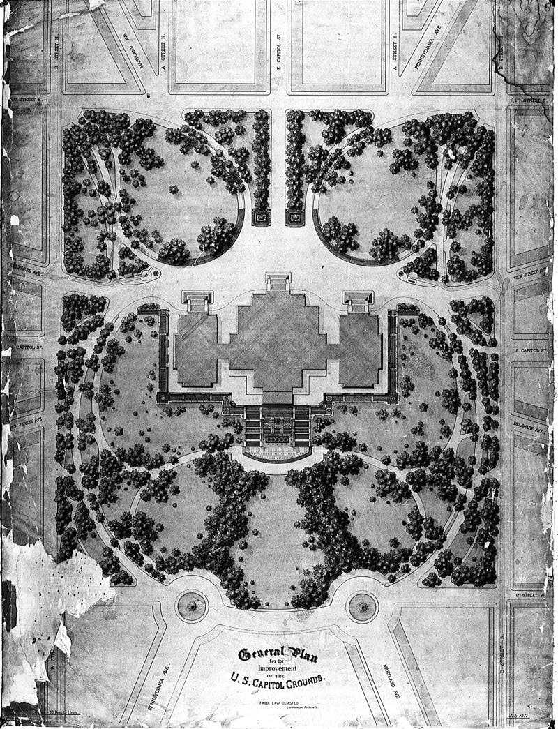 Frederick Law Olmsted’s general plan for the improvement of the U.S. Capitol Grounds, 1874