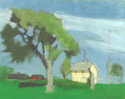 blastedheath:  Fairfield Porter (American, 1907–1975), Red barn, 1959. Oil on canvas, 32 x 40 in. via enginkid88modern 