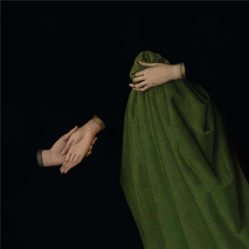 uconstruction:Jan van Eyck (1390-1441 Flemish) • Detail from Arnolfini Portrait & Edited 1434