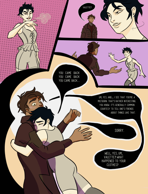 Mistborn Comic Book Pages (you know, the scene where Vin saves Elend while only in her underclothes,