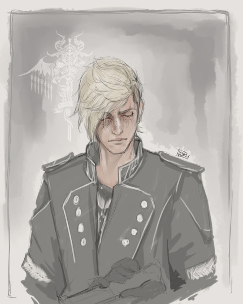 bleedingivorydraws: »C’mon, Dude. Many of the Glaives got that hairstyle. You need it too!«Kingsglai