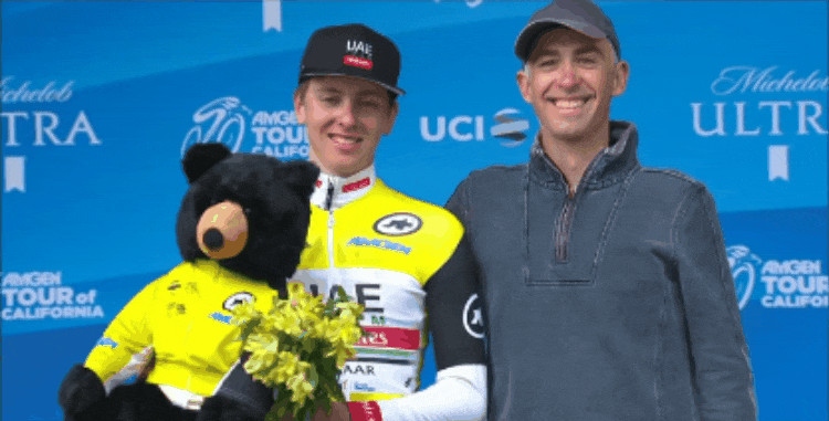 Tadej Pogačar On The Podium After Stage 6 Of The Amgen Tour Of California 2019