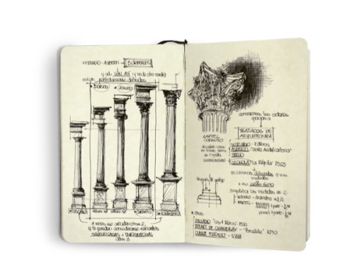 cjwho:  Classic Architecture Studies by Chema Pastrana These are some drawings and sketches from my degree of Architecture, in Spain. Indeed, they were done during the classes of the best teacher I’ve ever had: Mr. Joaquín Lorda. He thoroughly explained