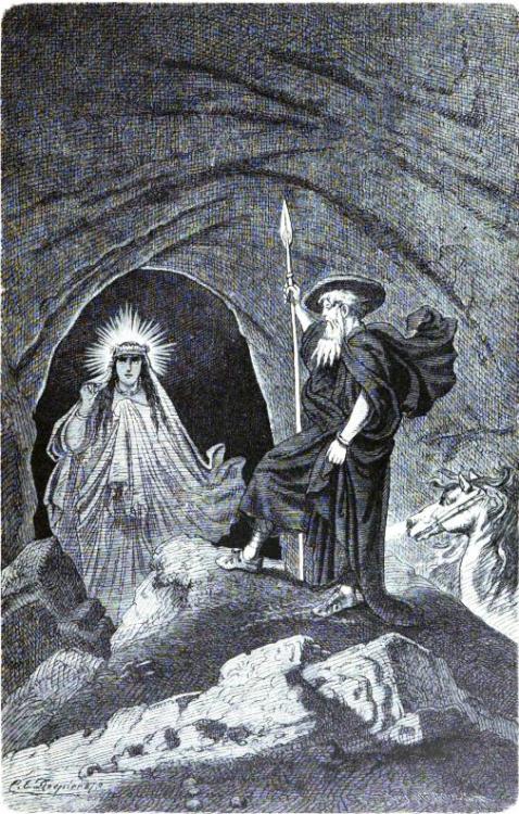 Odin and the Volva by Carl Emil Doepler