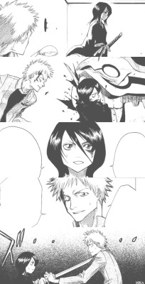 peachtiger:  Question: What bits do you want everyone to focus on? Tite Kubo: “The relationship between Ichigo and Rukia. Their change in their own feelings” 