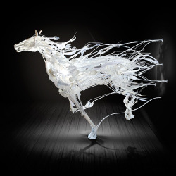  Art created by Sayaka Ganz using recycled plastics