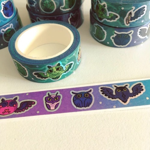 My New Owl Washitape With Holographic Foil