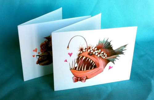 zygodactylous:  norhuu:  Critter Cards Sale In light of Valentine’s day quickly approaching, I decided to make these cards of fashionable little critters. The cards are are 3”x4”, and are printed on heavy weight, matte finish cards.  Individual