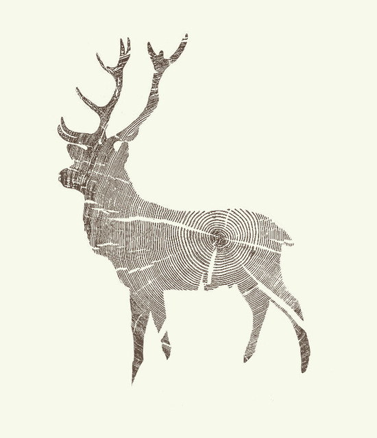bestof-society6:    ART PRINTS BY KYLE NAYLOR    Daydream   Wood Grain Stag   Current 