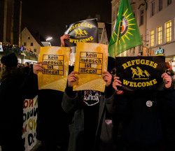 360photography:  KEIN MENSCH IST ILLEGAL! REFUGEES WELCOME! No PEGIDA 