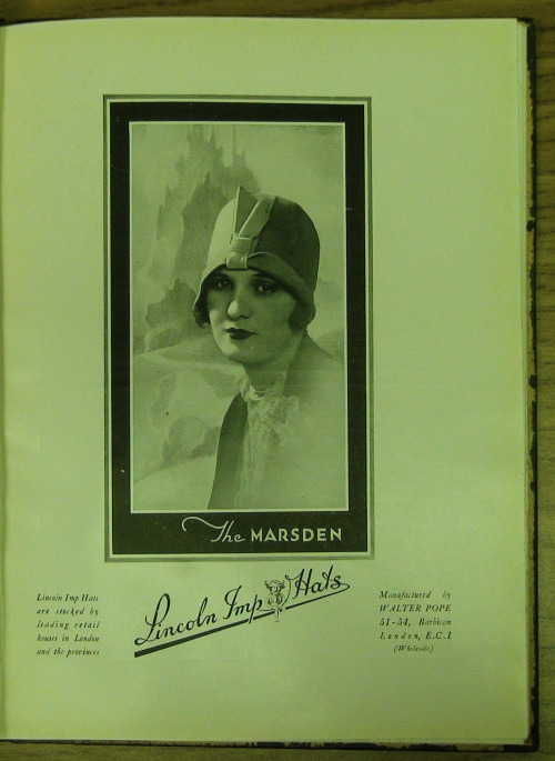 Enjoy this vintage hat advertisement for this Fashion Friday! (image from A History of Feminine Fash