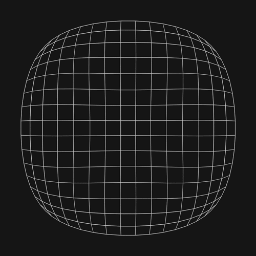 Oscillating omnidirectional pulse wave on a SURFACE GRID (wire-frame, perspective projection, full-res)