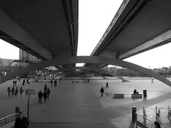 scavengedluxury: Viaduc Le Corbusier, Lille. April 2010. I passed through Lille after being stuck in Amsterdam during the eruption of the Icelandic volcano that grounded all flights.