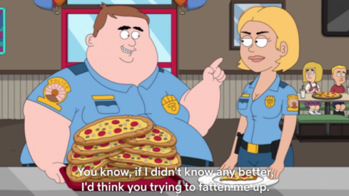 jabbathegutt: fattylovergirl: femalefeederheaven:Its called paradise pd a new show on netflix, and y