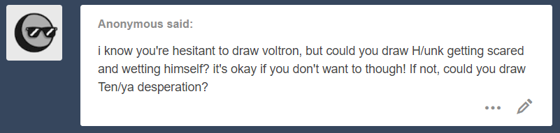 knifepups: anonymous said: i know you’re hesitant to draw voltron, but could you